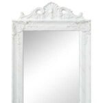 Miroir à Poser Baroque Blanc — Sur Pied — Vase Bois Verre