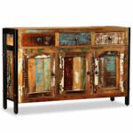 Grand Buffet Bois Massif Récupération — Rangement Authentique