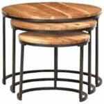 Table Basse Bois Massif Acacia — Rangement Malin