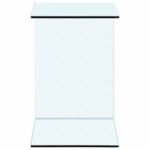 Petite Console Bois Massif — Entrée Élégante — Vase Bois Verre