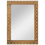 Miroir Bois Manguier — Style Authentique — Vase Bois Verre