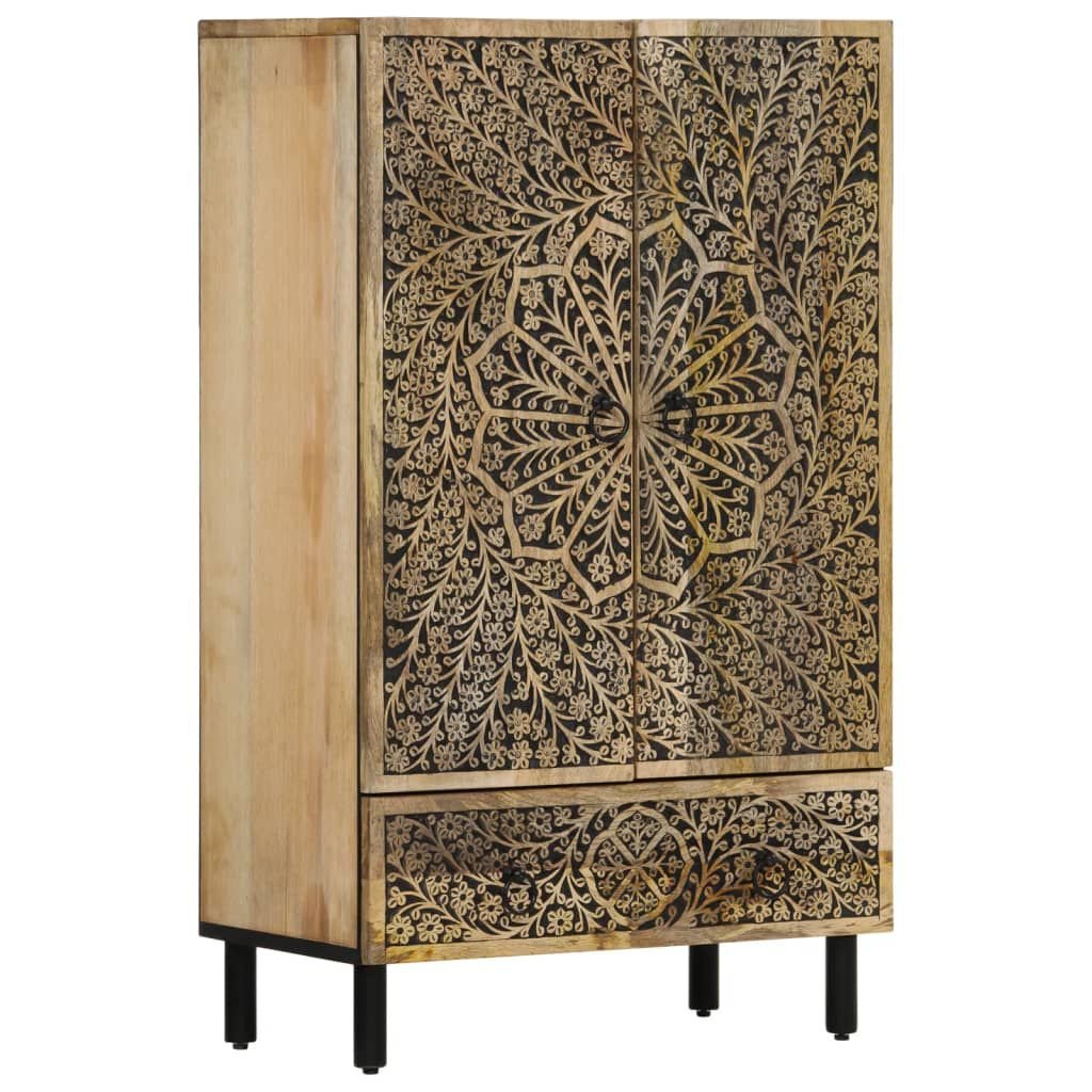 Buffet Manguier Sculpté à la Main – Motif Mandala