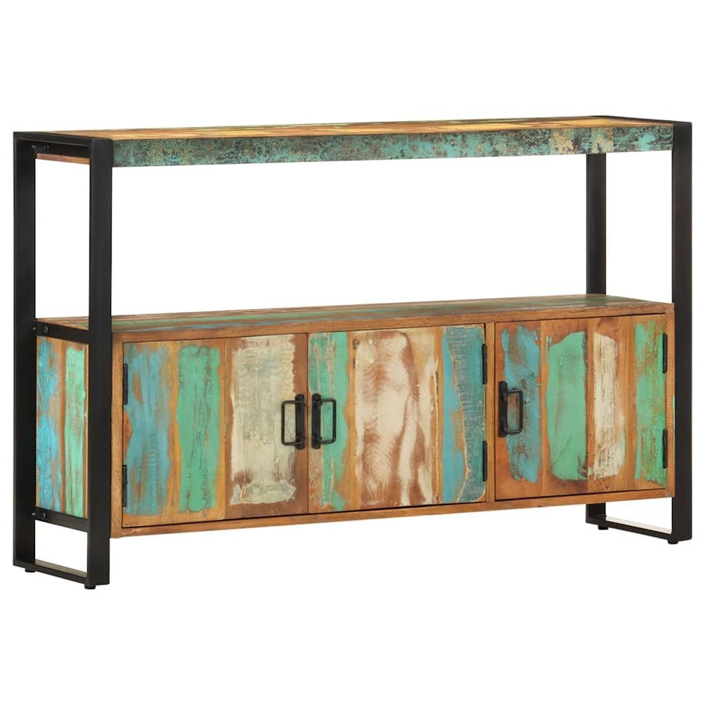 Buffet industriel bois recyclé – Piètement Acier Noir