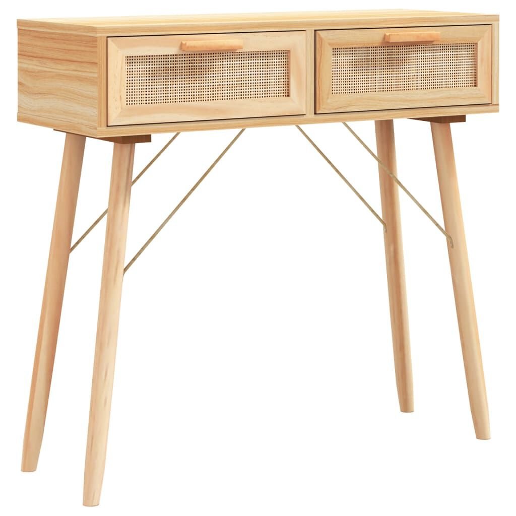 Console Scandinave Rotin – Pieds Pin Massif 80 cm
