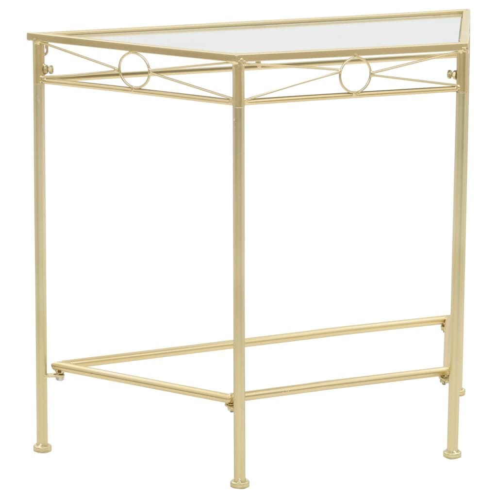 Console Métal Doré Ajourée – Style Vintage 87 cm