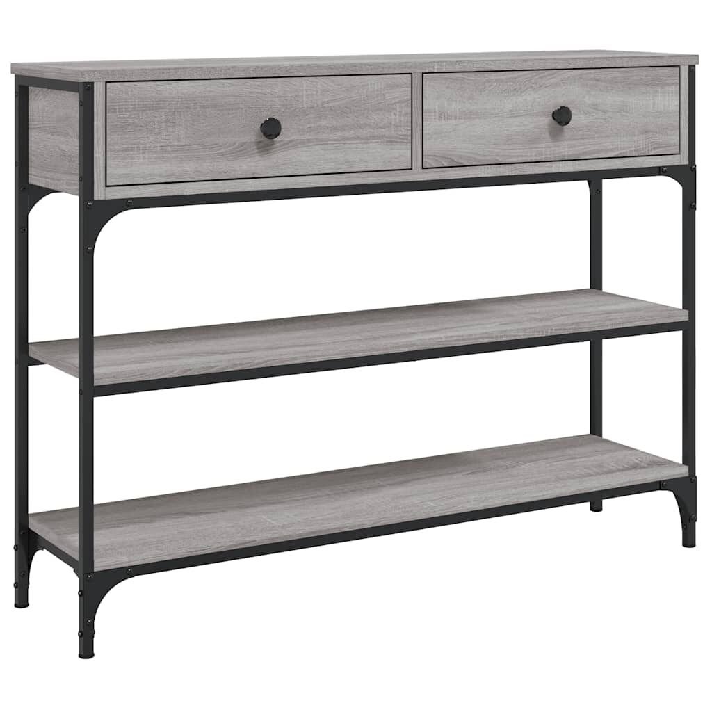 Console d&rsquo;Entrée Décor Sonoma Gris – Structure Métal