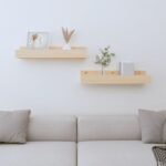 Étagère Bois Massif Pin — Lot de 2 — Vase Bois Verre