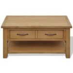 Table basse bois de chêne massif 88x53x45 cm