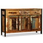 Buffet bois massif de récupération 120x35x76 cm