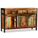 Buffet bois massif de récupération 120x35x76 cm