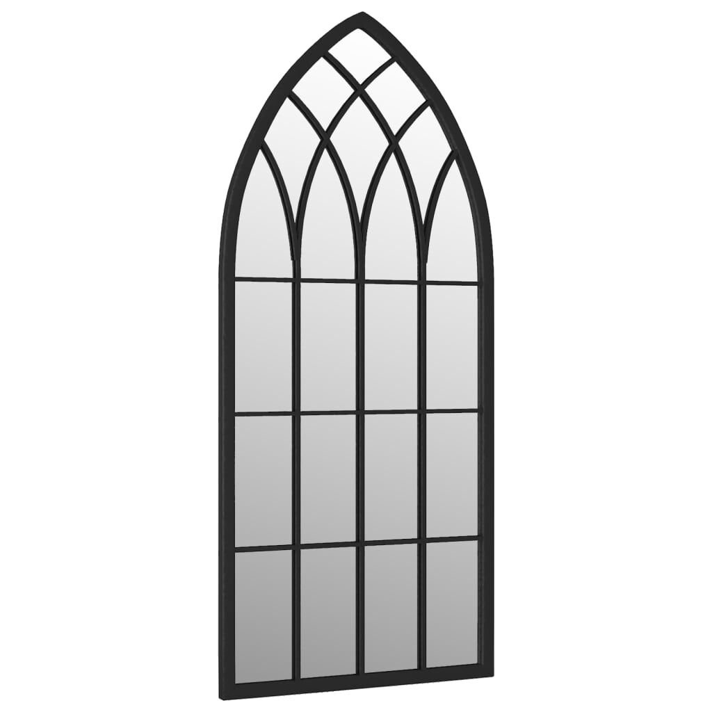 Miroir Arche Gothique Fer Noir – Vitrail Ajouré 100 cm