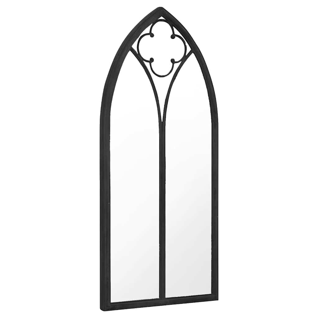 Miroir Arche Fer Noir – Motif Trèfle 100 cm