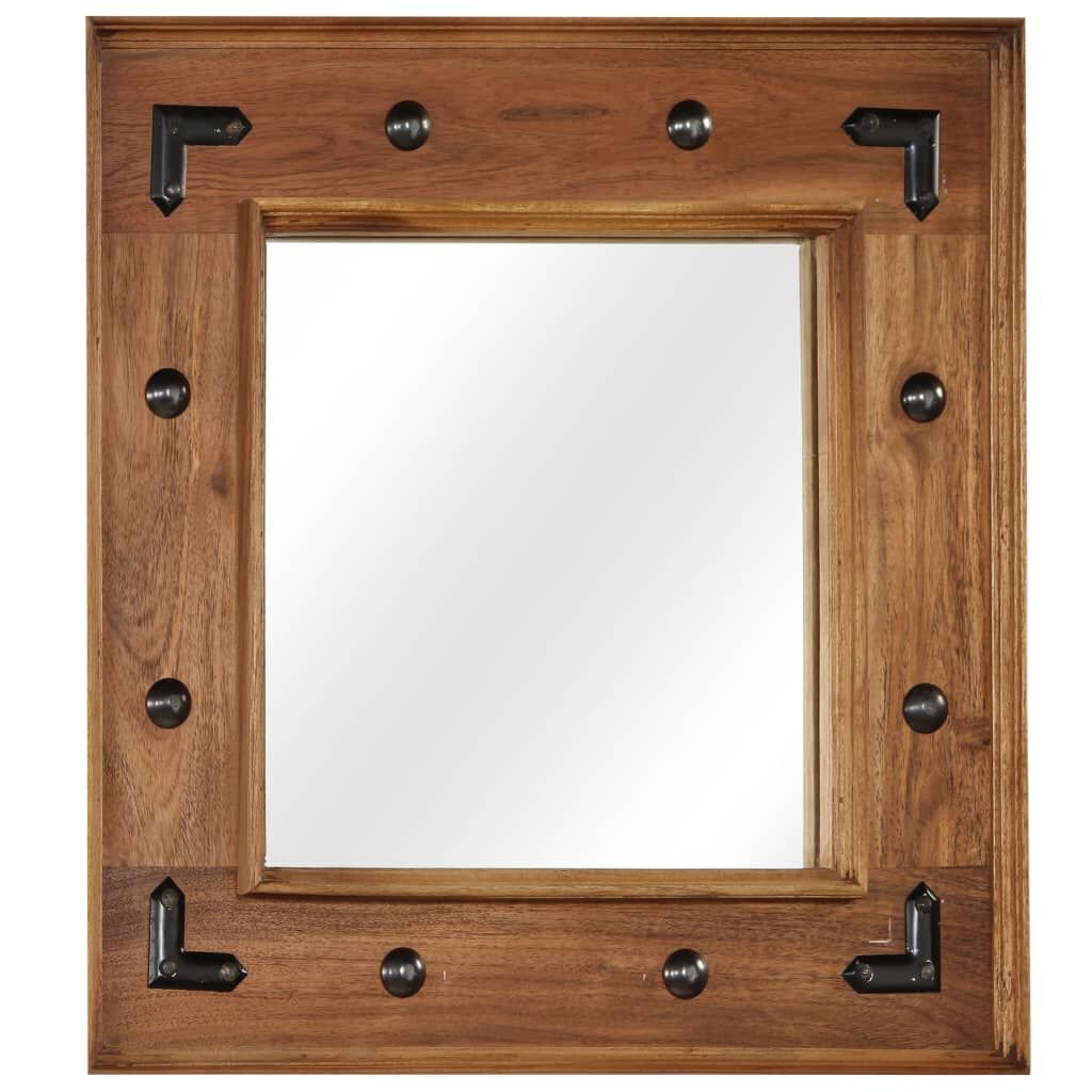 Miroir Acacia Massif – Cadre Décoré 50 cm
