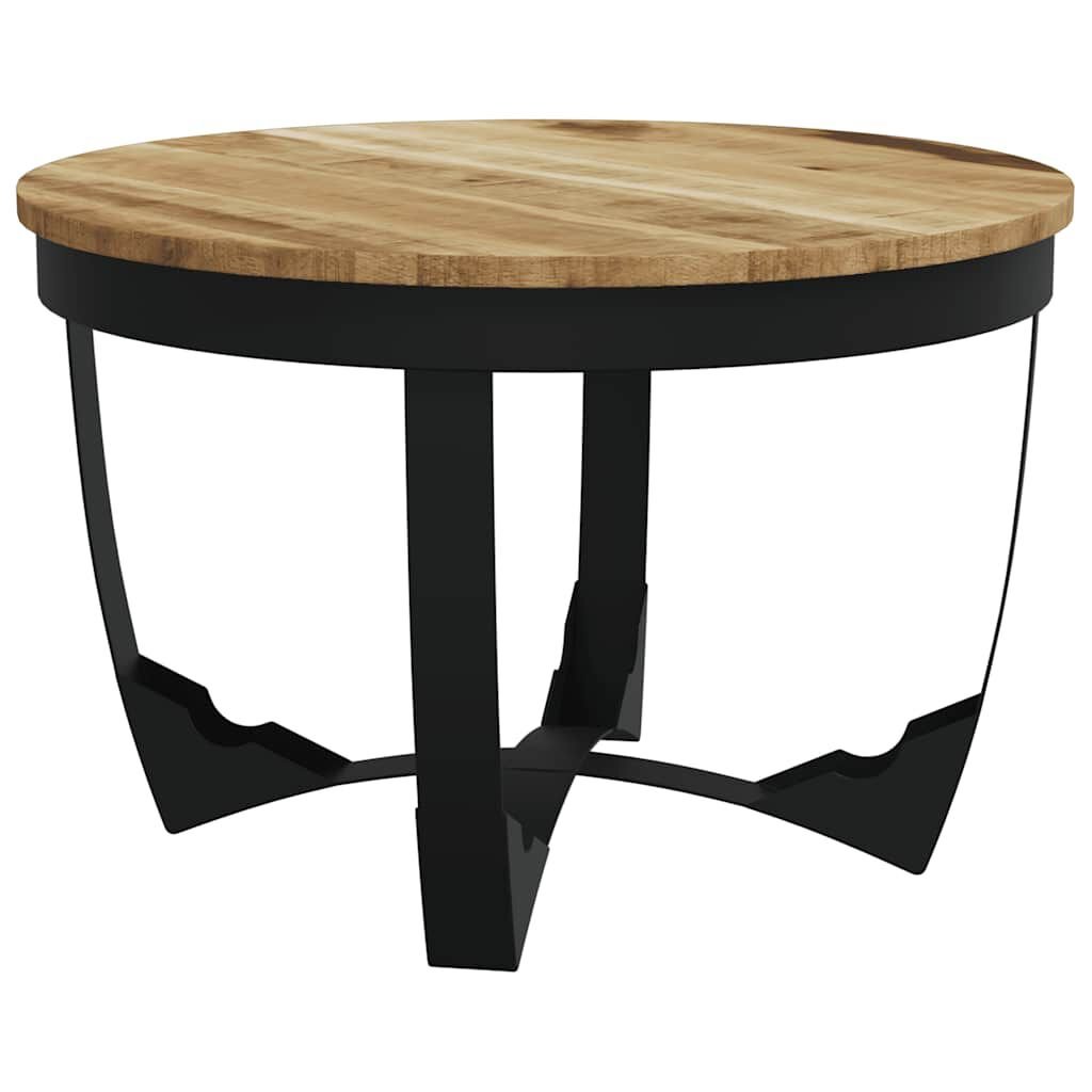 Table Basse Ronde Manguier Brut – Base Acier