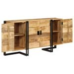 Buffet bois de manguier – Massif, 150x40x80 cm – vue 4