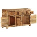 Buffet bois de manguier – Massif, 110x30x65 cm – vue 2