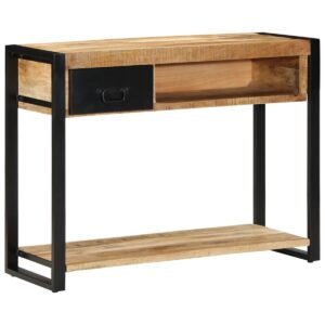 Console bois de manguier – Manguier massif brut, 100x35x75 cm