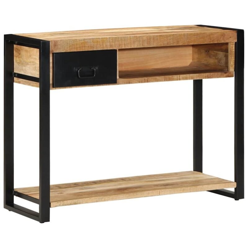 Console bois de manguier – Manguier massif brut, 100x35x75 cm