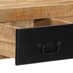 Console bois de manguier – Manguier massif brut, 100x35x75 cm – vue 7