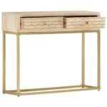 Console bois doré ancienne – Manguier, 90x30x75 cm – vue 2