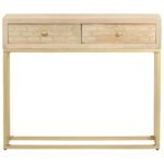 Console bois doré ancienne – Manguier, 90x30x75 cm – vue 3