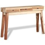 Console bois recyclé – Bois de récupération massif – vue 3