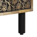 buffet manguier massif à motif mandala sur fond clair
