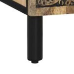 meuble d'appoint manguier vu de face sur fond clair