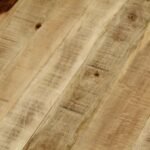 table basse ronde manguier sur fond clair