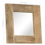 miroir à cadre manguier sur fond clair