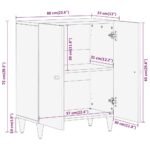 buffet manguier blanchi à motif géométrique sur fond clair