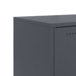 meuble casier métal anthracite sur fond clair