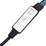 table d'appoint LED effet infini sur fond clair