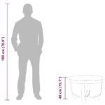 table basse ronde manguier sur fond clair