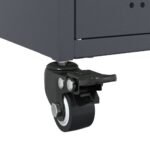 meuble casier métal anthracite sur fond clair