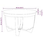 table basse ronde manguier sur fond clair