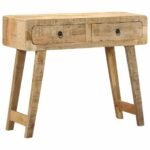 console manguier brut massif sur fond clair
