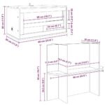 Terrarium Étroit OSB sur Pied – 60 x 30 x 80 cm – vue 15