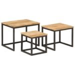 les trois tables séparées de tailles décroissantes