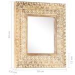 miroir accroché au-dessus d'une console