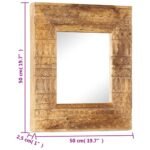 miroir accroché au-dessus d'une console