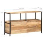 vue de trois quarts du meuble bois et métal