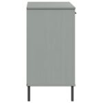 buffet scandinave gris de 113 cm dans un salon