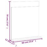 vue de trois quarts du miroir avec tablette
