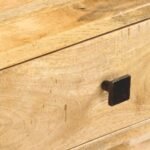console de 115 cm derrière un canapé