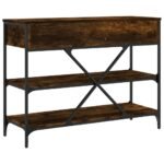 console de 100 cm derrière un canapé