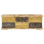 Table basse bois de manguier – Massif, 100x50x35 cm – vue 2