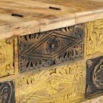 Table basse bois de manguier – Massif, 100x50x35 cm – vue 6