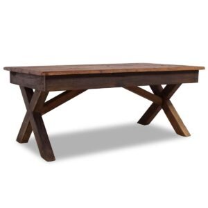 Table basse bois recyclé – Récupération mélangé, 110x60x45 cm