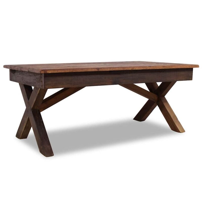 Table basse bois recyclé – Récupération mélangé, 110x60x45 cm